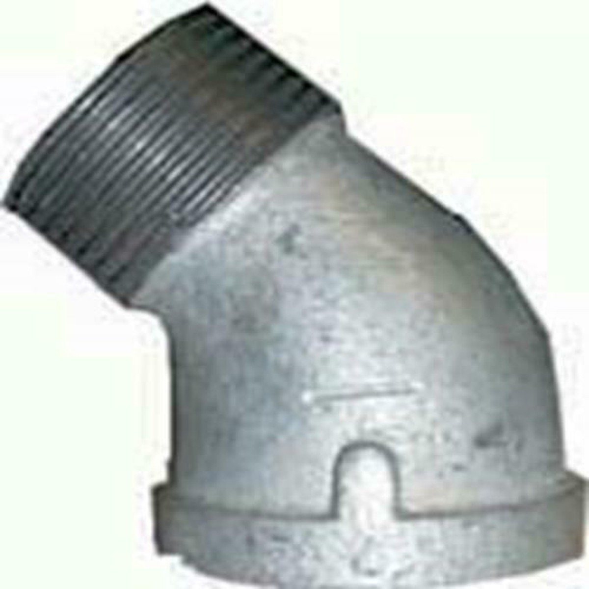 1/2" BSP (15mm) Gal Mal 45 Degree Elbow Male Female