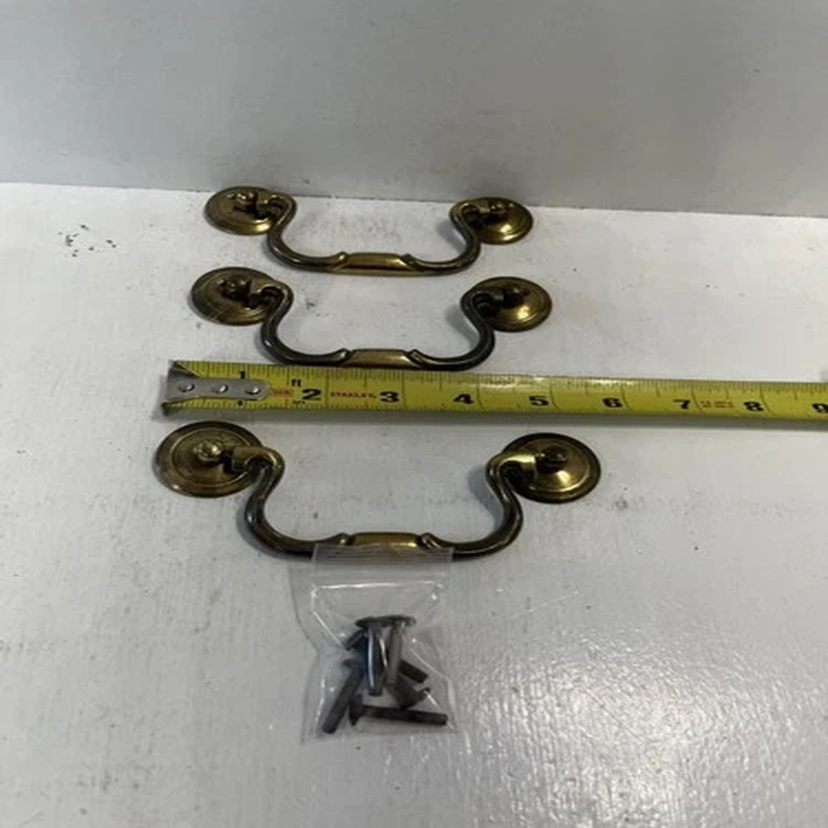 - (3) Drawer Pulls Antique Salvage Hardware Furniture