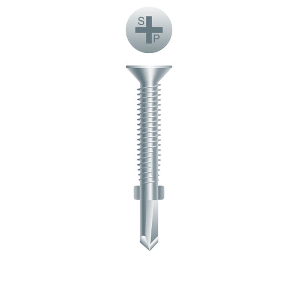 #1/4 Strong-Point Flat Head Reamer 1/4-20 x 3-1/2, PH, Zinc