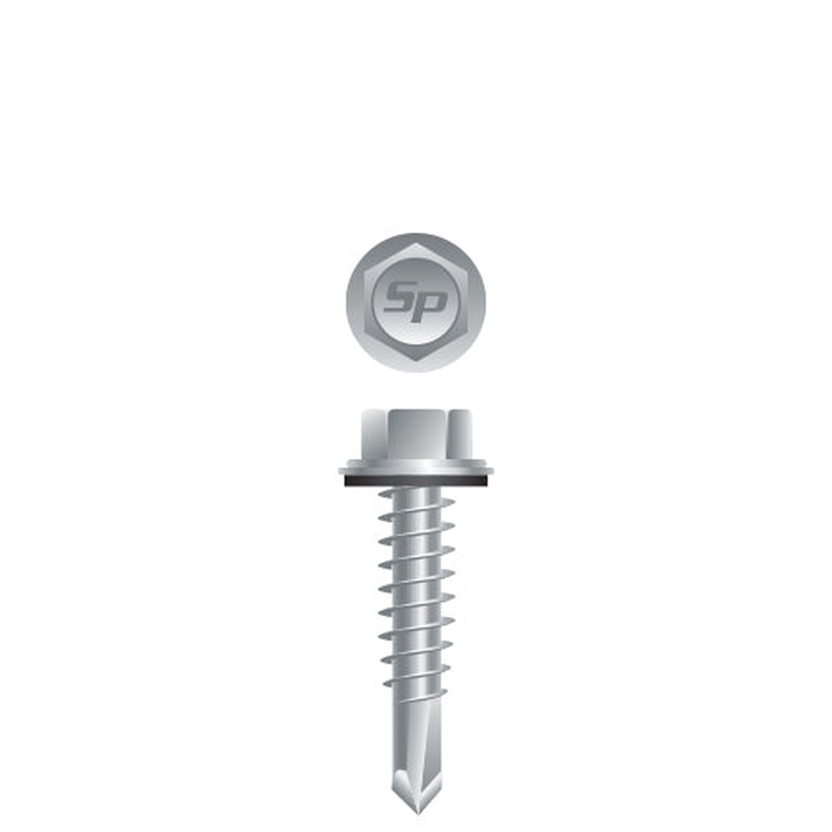 #10 Strong-Point Hex Washer Head w/Washer 10-16 x 1-1/2, Strong-Shield