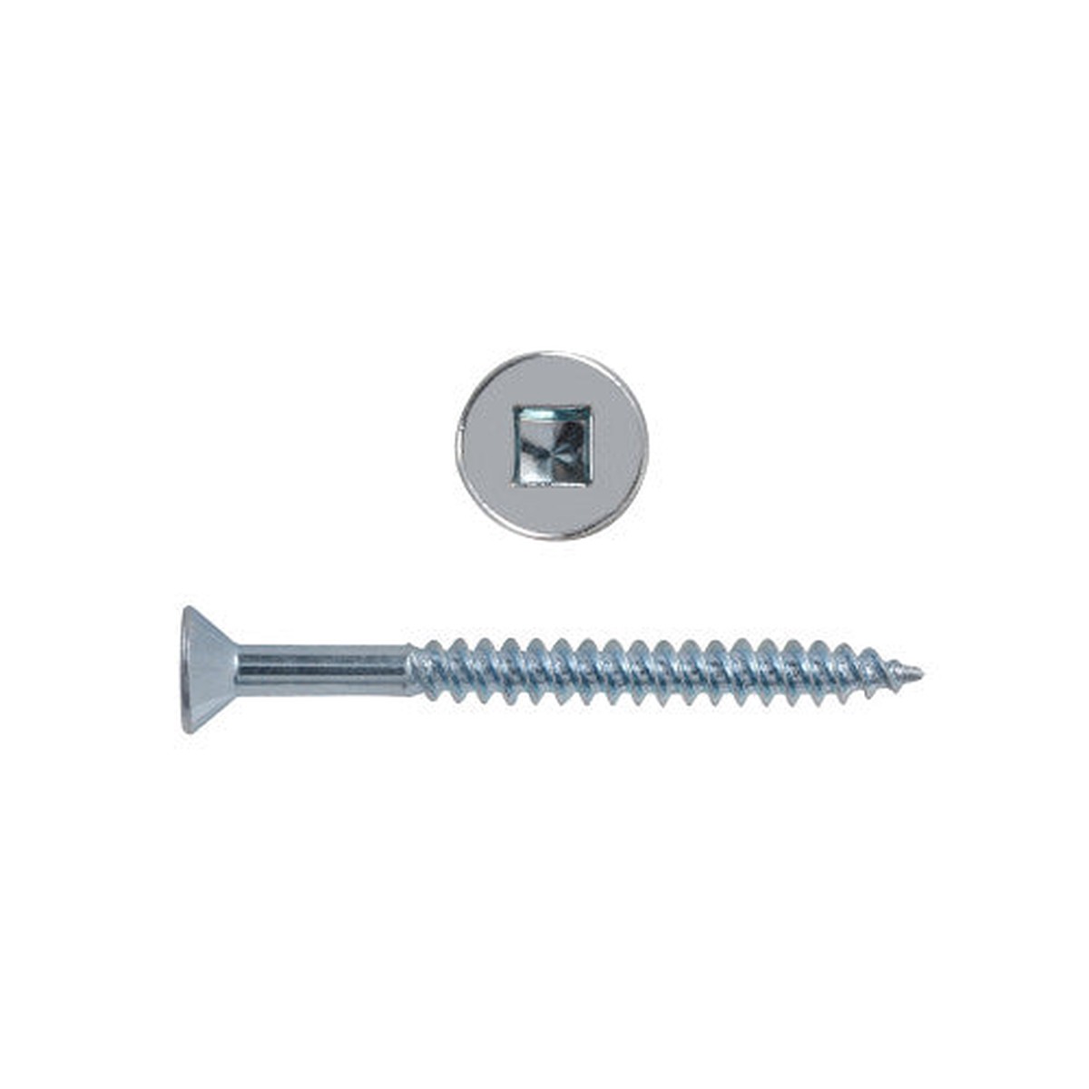 #12x2" Flat Head Zinc Wood Screw (4/Pack)