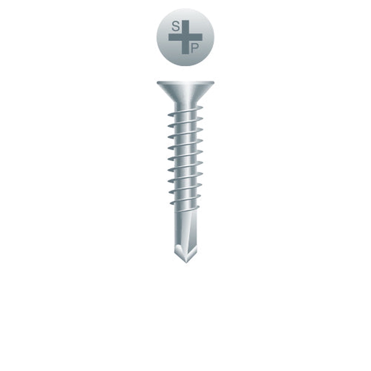 #10 Strong-Point Flat Head 10-16 x 3/4, PH, Zinc
