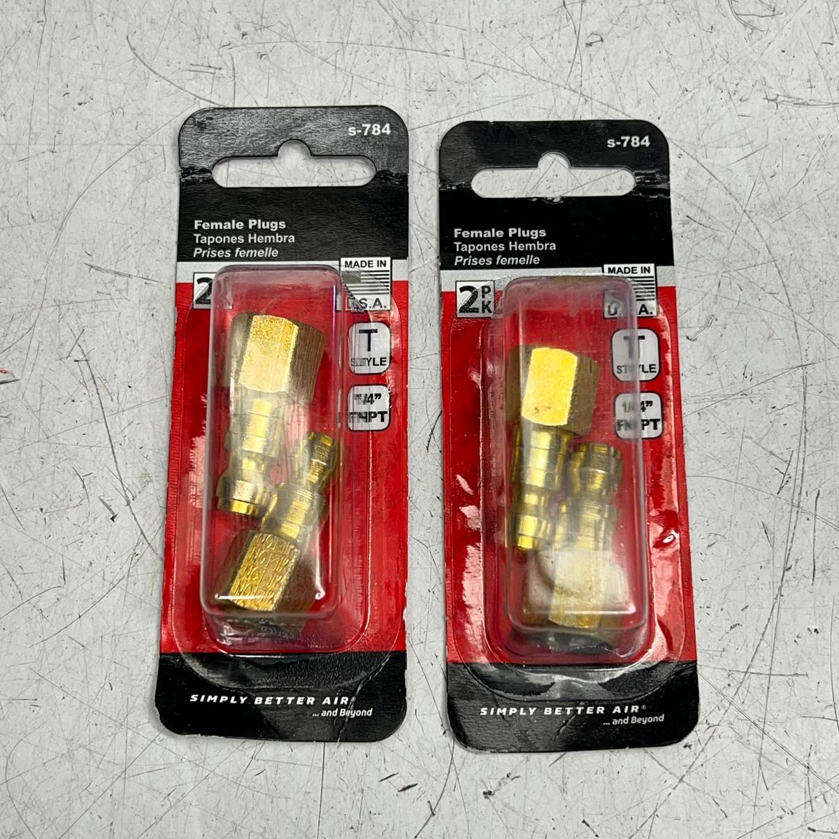 ZA@ LISLE (2 PACK, 2 EACH) T-style Plugs  Female 1/4" FNPT Hardened Steel
