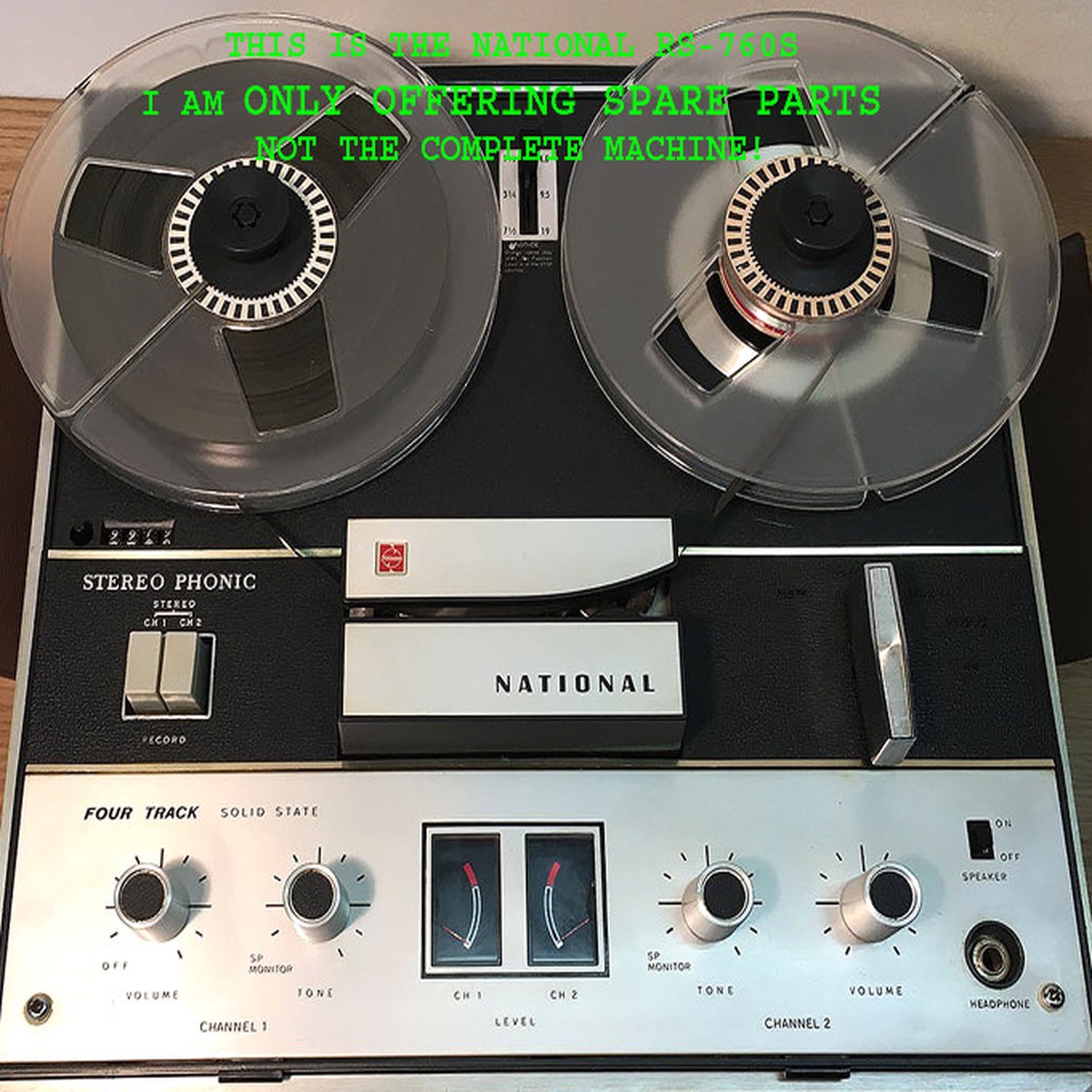 (SPARE PART) NATIONAL Tape Recorder Model: RS-760S Top Carry Handle Assembly