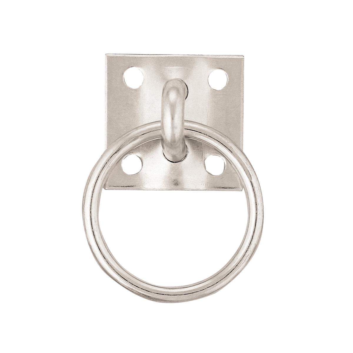 #52 Tie Ring Plate Zinc Plated, 1-3/4" x 1-7/8"