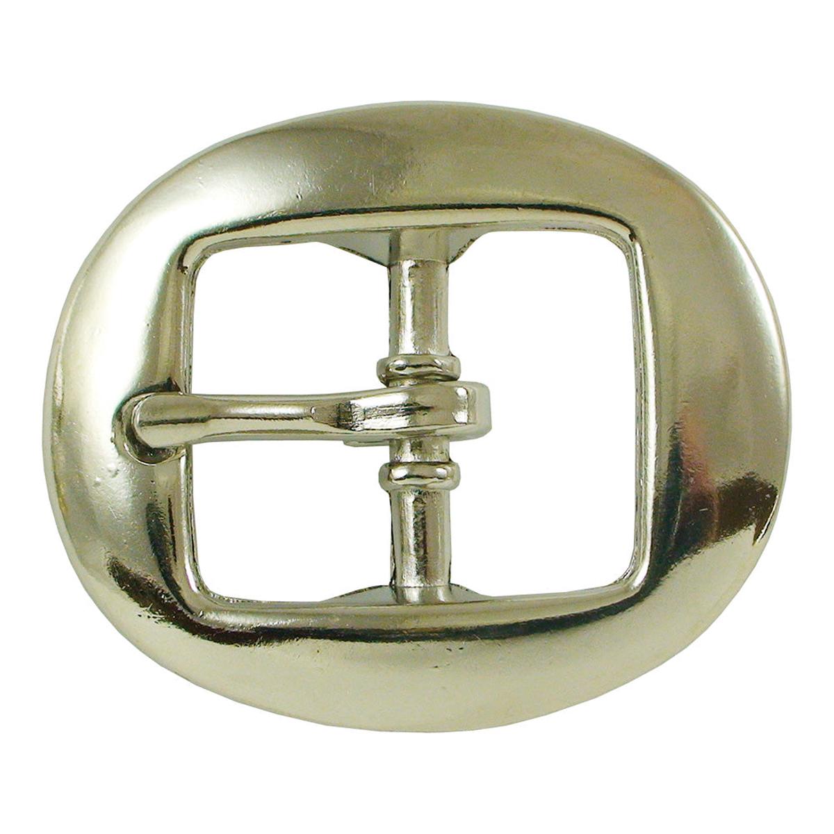 " Center Bar Cart Buckle - Solid Brass/Nickel Plate