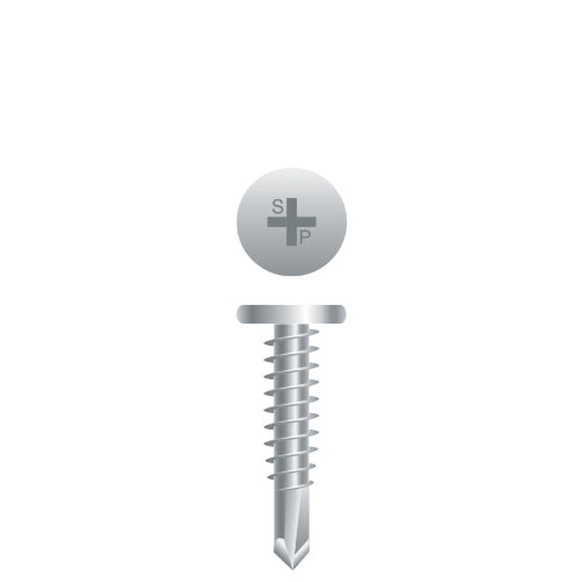 #10 Strong-Point Pancake Head 10-16 x 1, PH, Strong-Shield