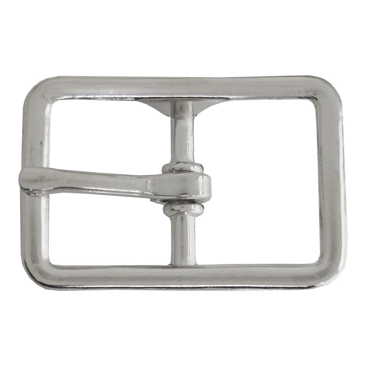 " Center Bar Buckle Long - Nickel Plate