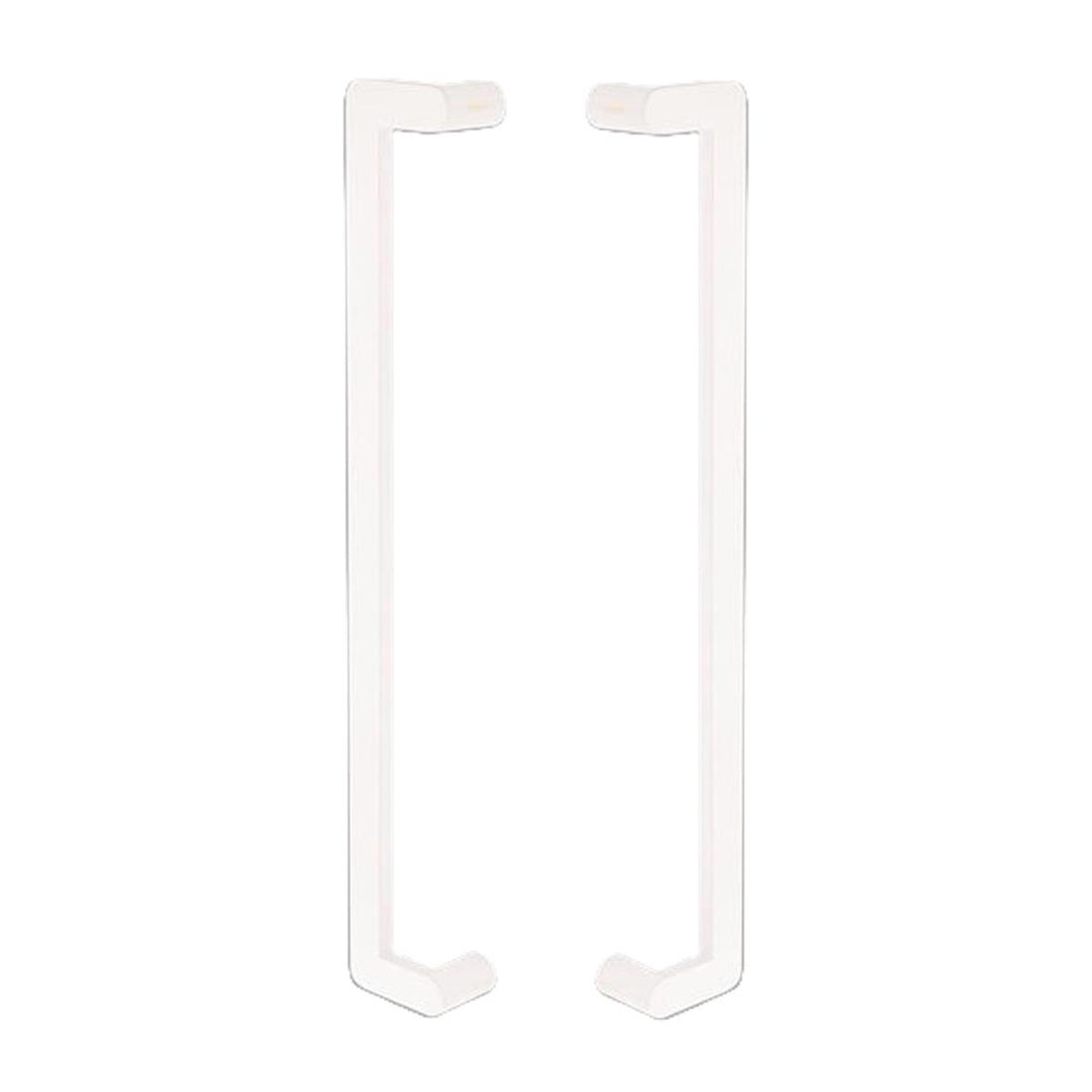 Zanda Duke Offset Pull Handle 600mm CTC Back to Back - Available in Various Finishes - White
