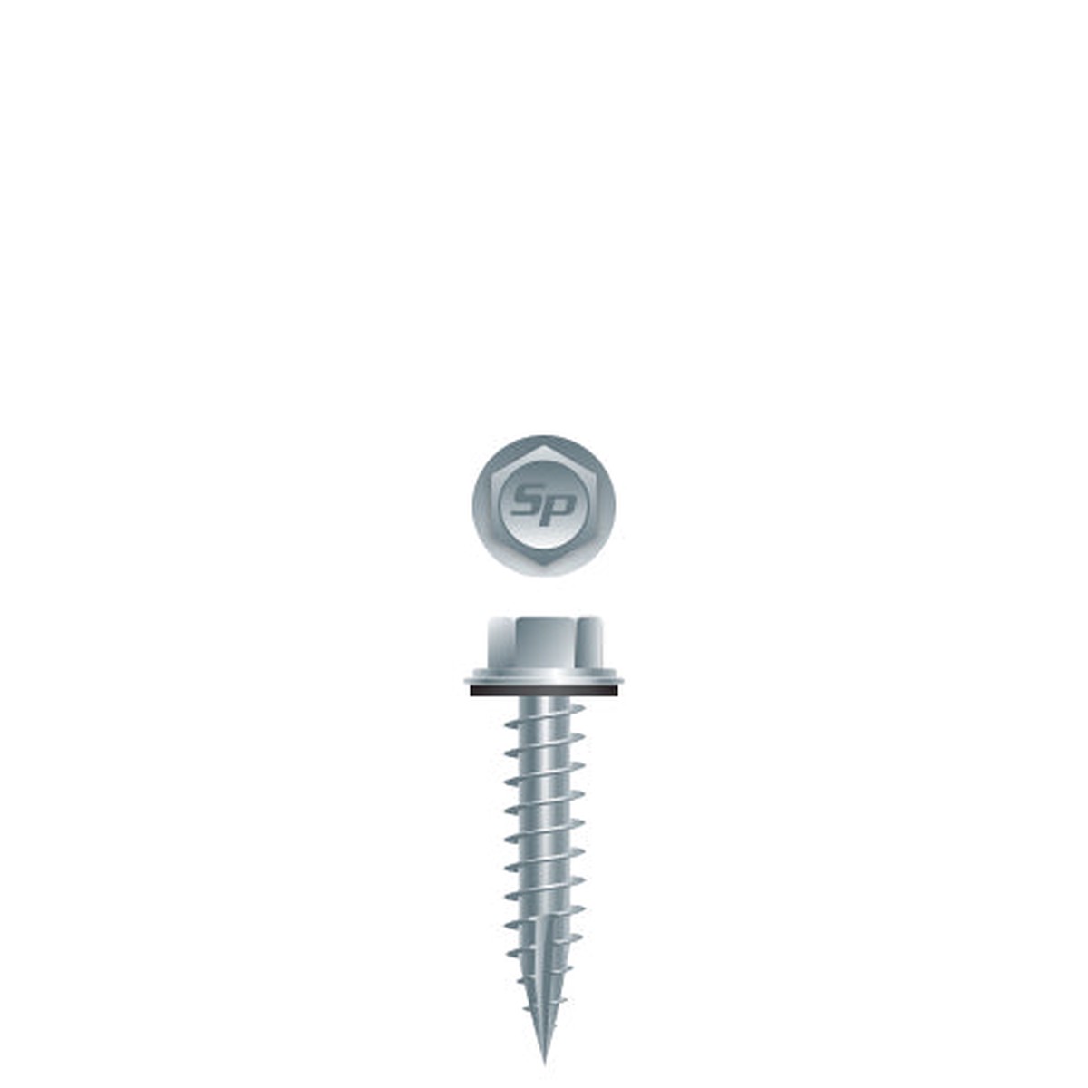 #14 Strong-Point Hex Washer Head w/ Washer 14-10 x 1, Type '17', Strong-Shield