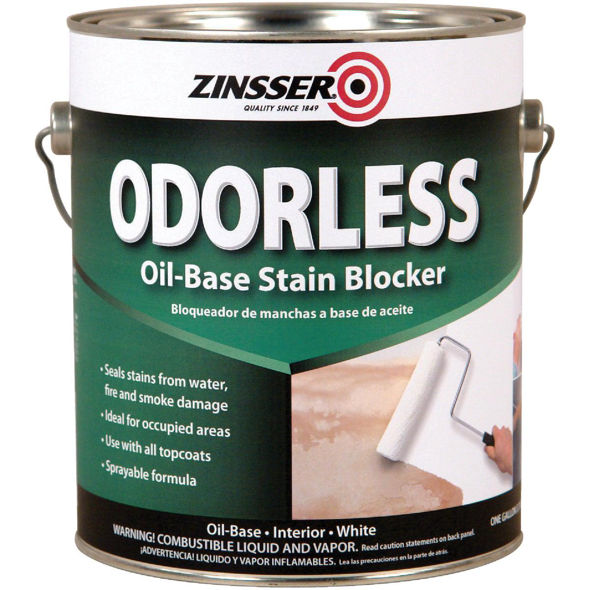 Zinsser Odorless Oil-Based Interior Stain Blocker White 1 Gal