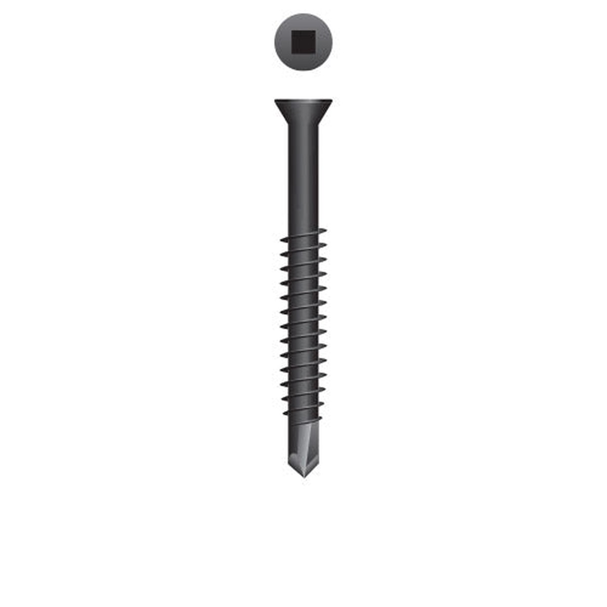 #6 Strong-Point Trim Head 6-20 x 1-5/8, SQ, Phosphate
