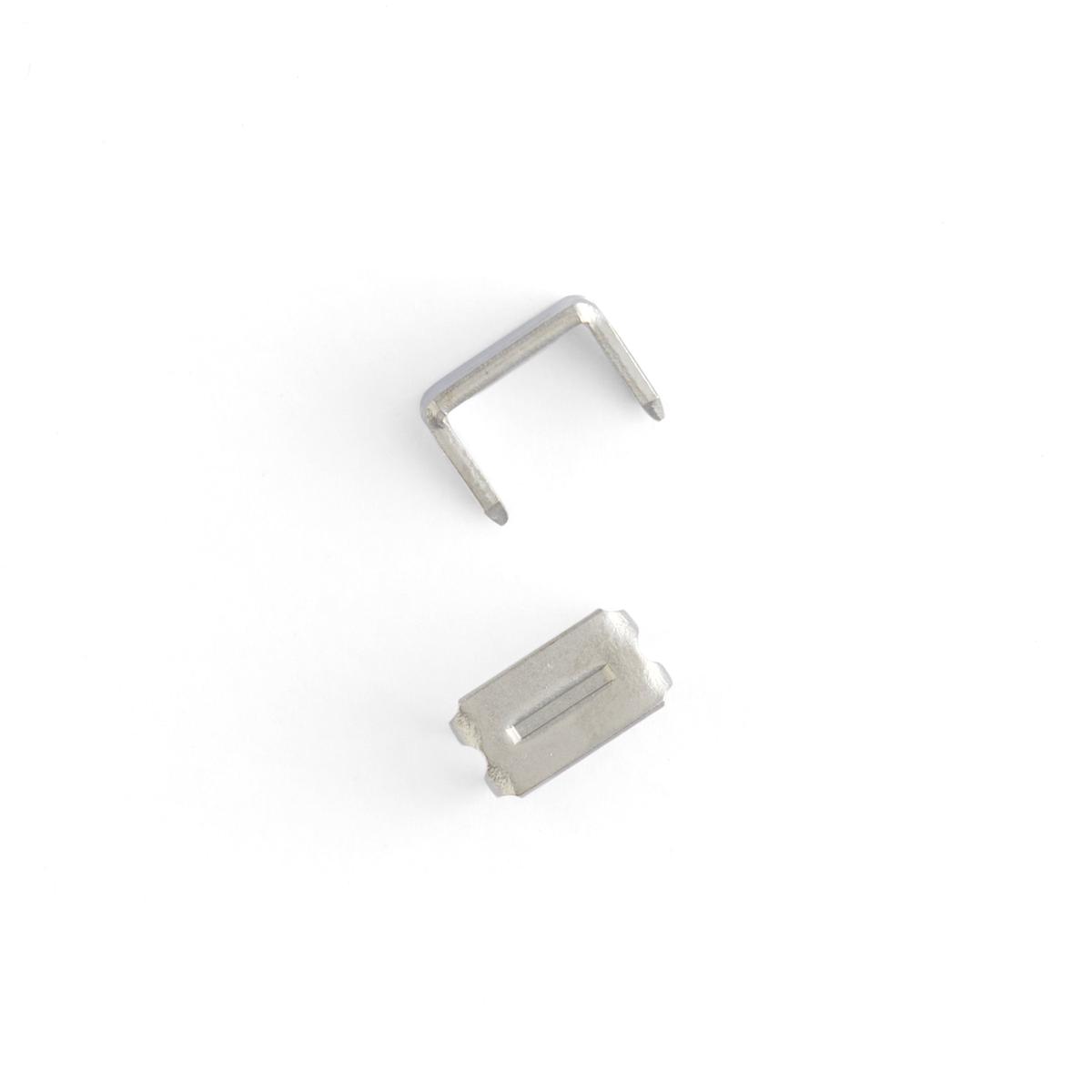 YKK #10 Zipper Bottom Stops 10 Pack - Nickel Plate