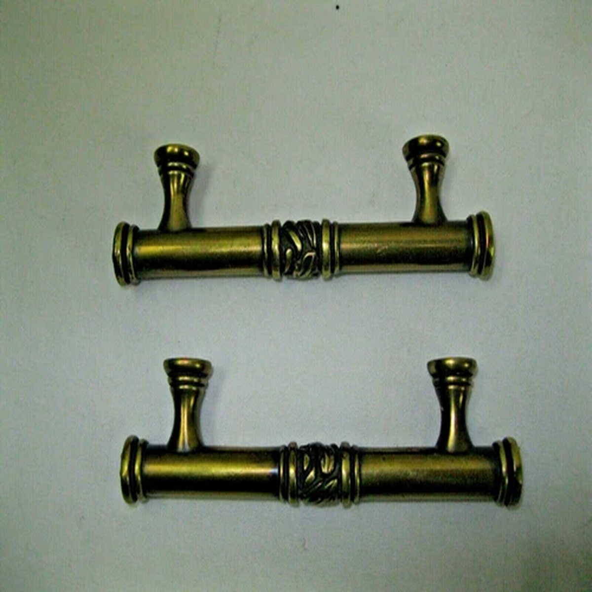 (2) VINTAGE BRASS DRAWER PULLS / HANDLES