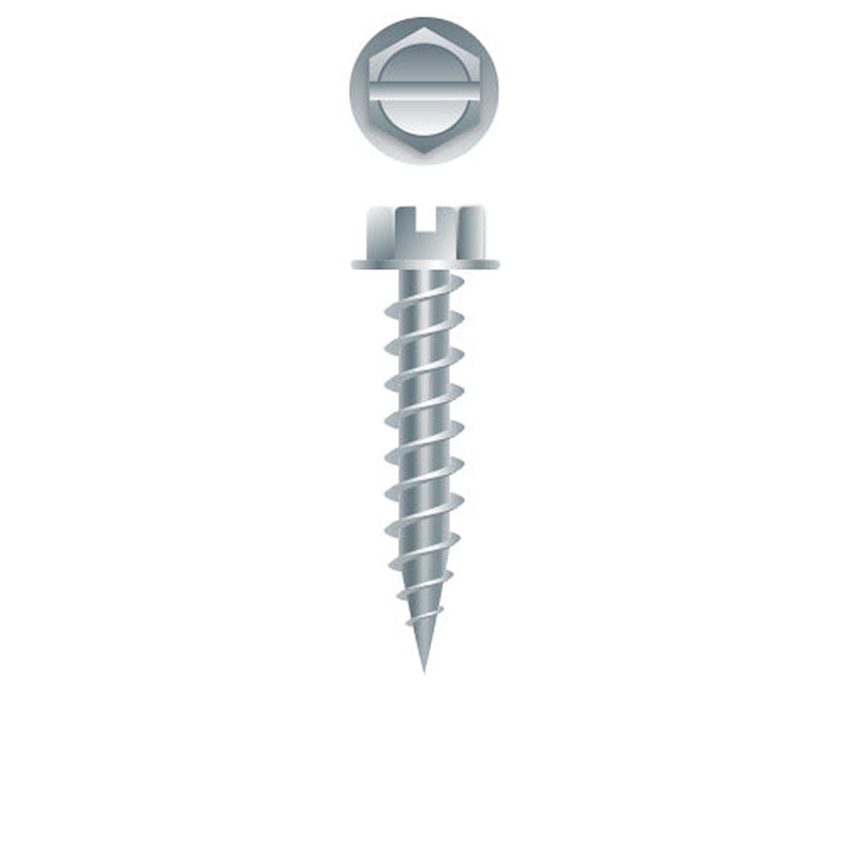 #10 SLT Strong-Point Hex Washer Head 10 x 3, 5/16 A.F., Zinc