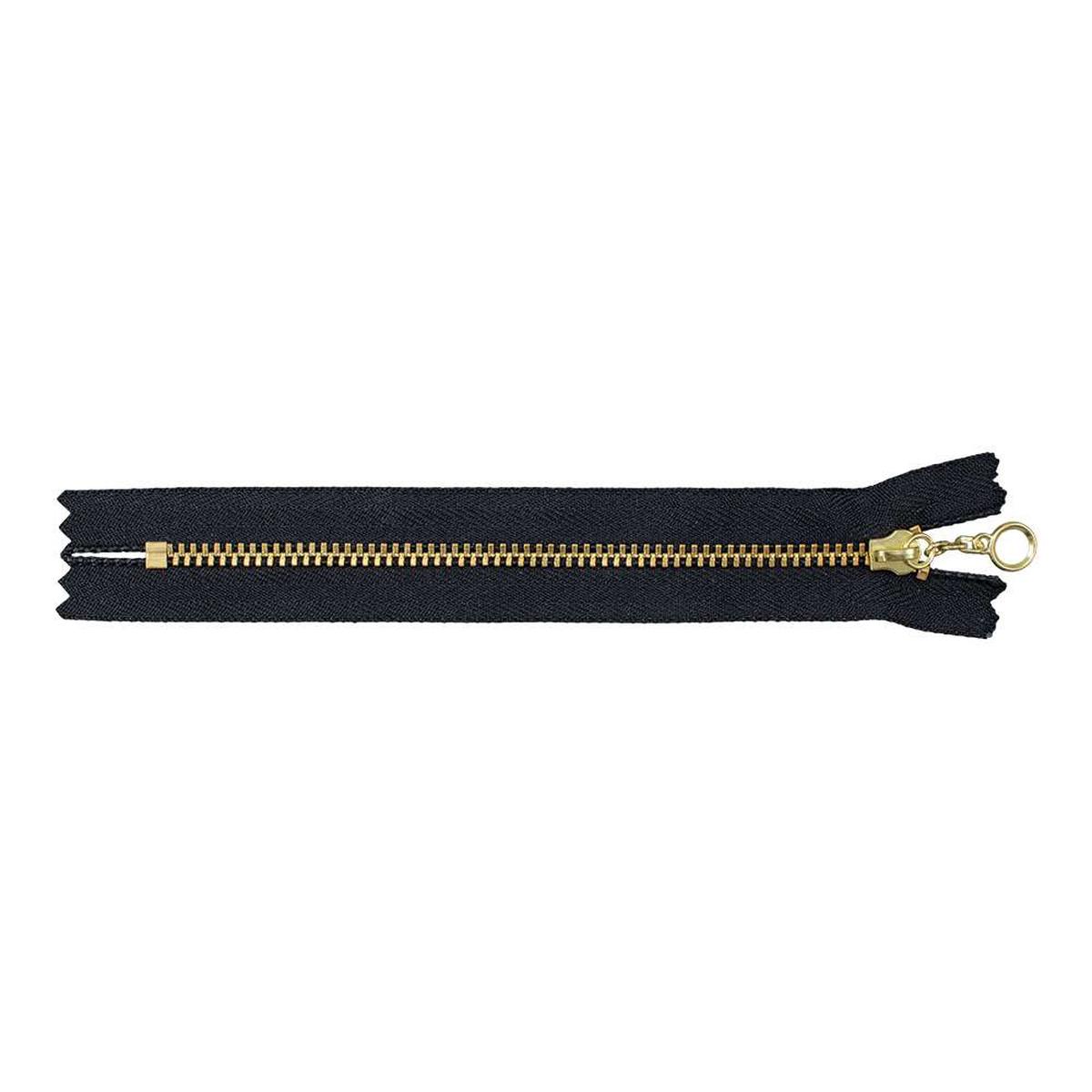 YKK 6" Zipper Chain/Pull - Black/Brass