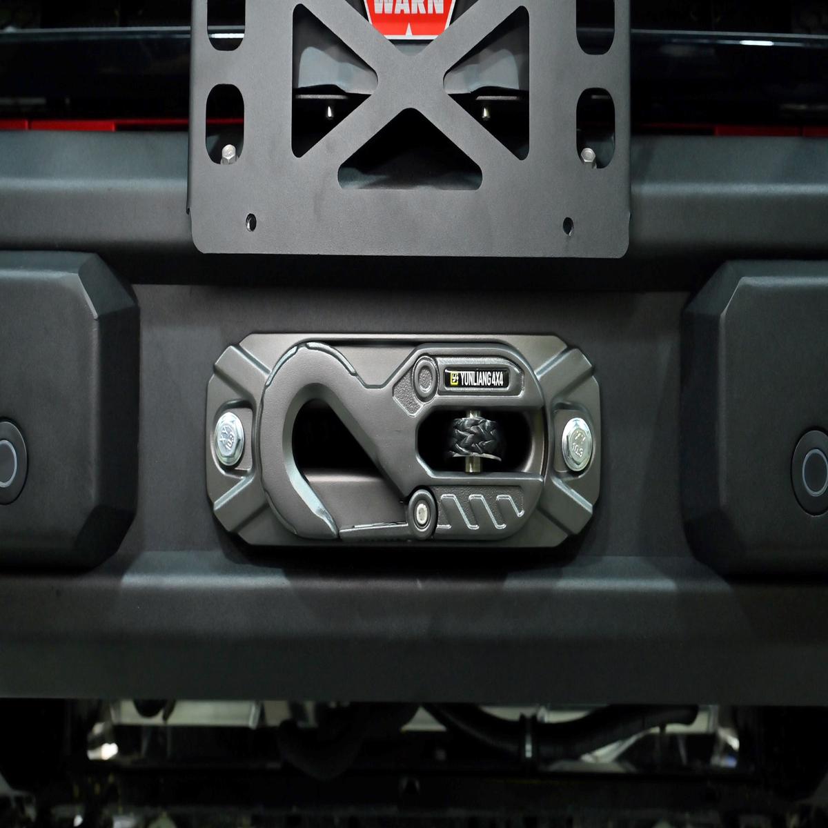 Yunliang Matte Black Winch Hawse Fairlead Set, Universal Fitment