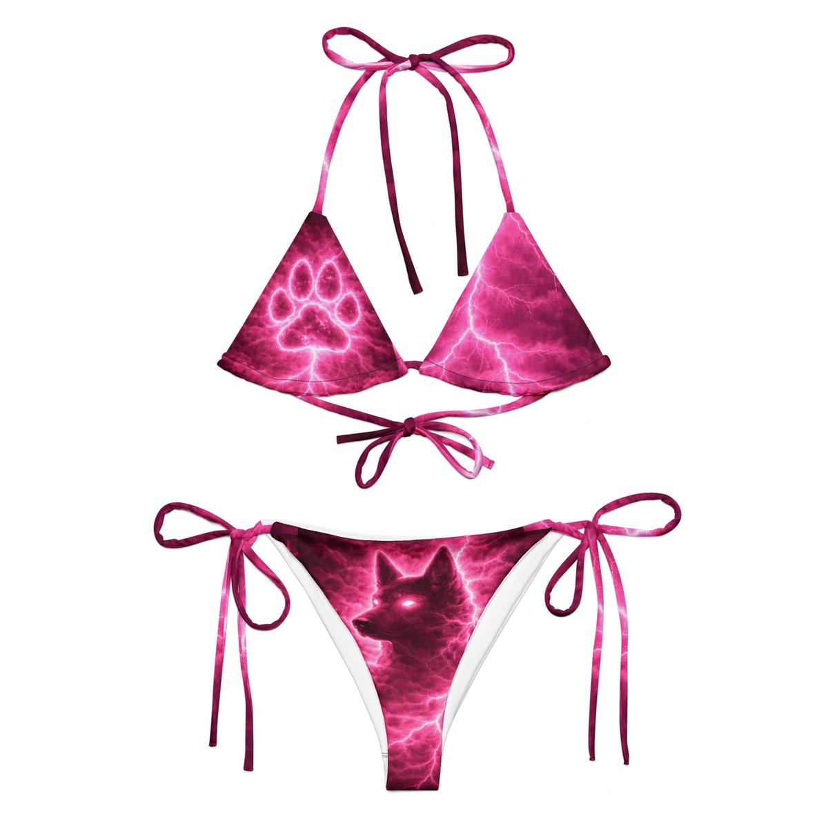 PINK ADHD WILLY-G7 All-over print recycled string bikini - M